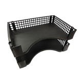 Document Tray Stackable Black, Pack of 2